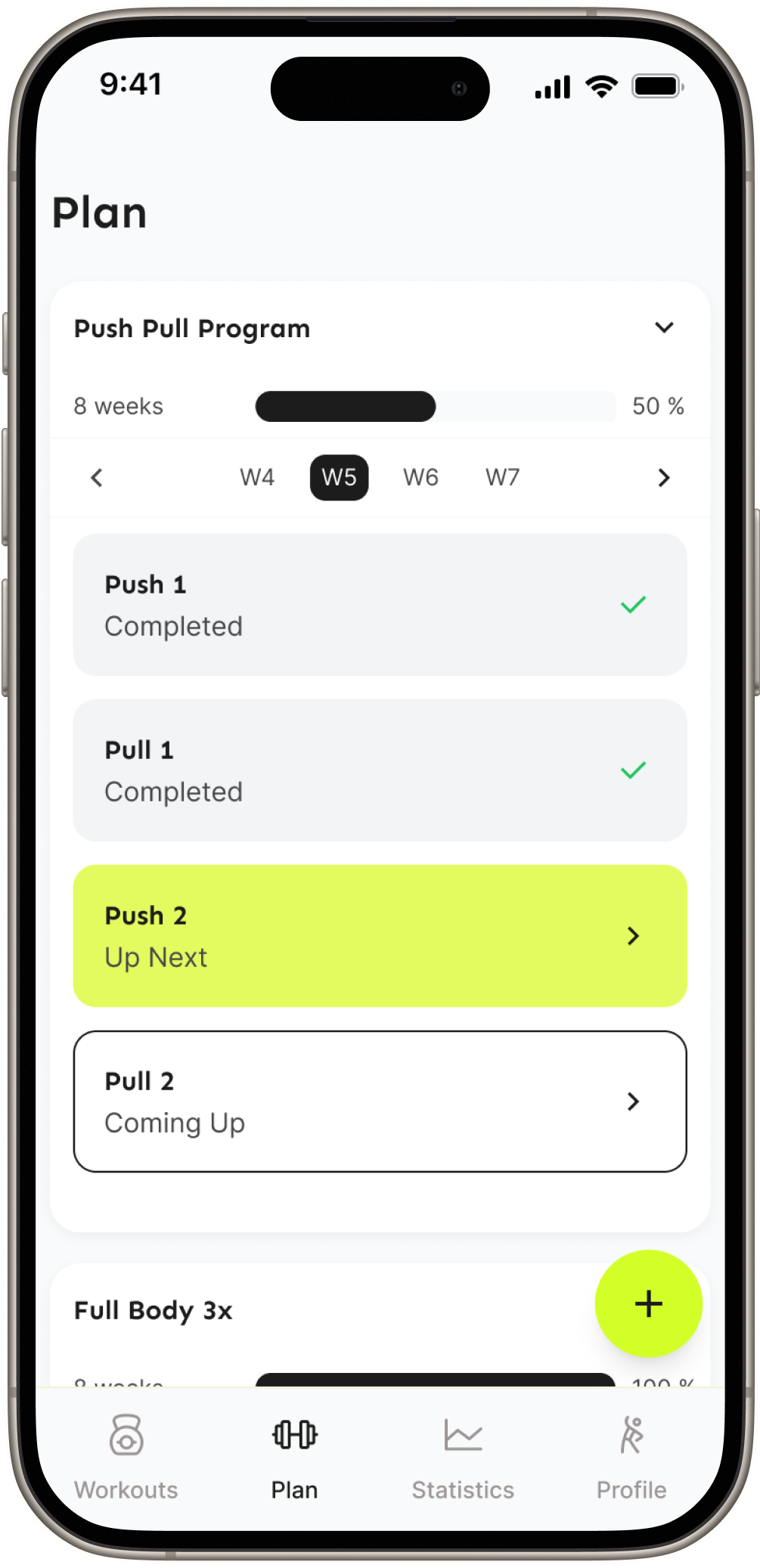 Mobile workout tracking app